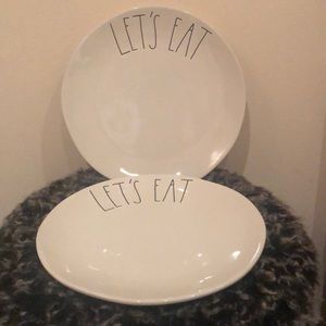 Rae Dunn LET’S EAT dinner plates